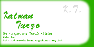 kalman turzo business card